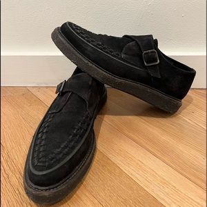 Black Suede All Saints Derby